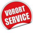 Illustration: Sticker rot rund cu VORORT SERVICE Sticker rot rund cu VORORT SERVICE