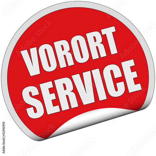Illustration: Sticker rot rund cu VORORT SERVICE Sticker rot rund cu VORORT SERVICE