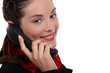 Photo: Businesswoman making telephone call Businesswoman making telephone call
