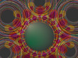 Abstract card with flower