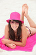 Photo: Teenager lying on the beach Teenager lying on the beach