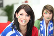 Photo: Two female Italian soccer supporters Two female Italian soccer supporters