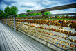 Love locks on Paris bridge