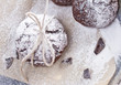 Fresh powdered chocolate cookies