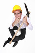 Foto: Entrepreneur with pickaxe Entrepreneur with pickaxe