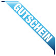 Banner "Gutschein" blau