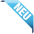 Banner "Neu" blau