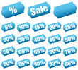 Price Tags Set "Sale" Blue