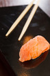 sushi with chopsticks