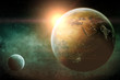 Planet earth in space