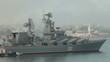 Moored missile cruiser Moscow
