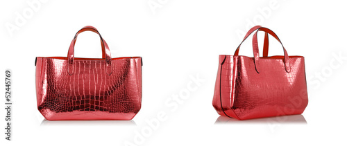 Photo: Elegant woman bag isolated on white Elegant woman bag isolated on white
