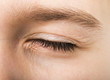 Closed human eye