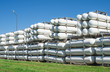 White industrial butan bottles
