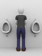 pissing man