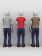three men pissing