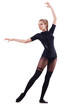 Woman dancing isolated on the white