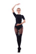 Woman dancing isolated on the white