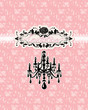 Vector: Wedding invitation card with luxury chandelier Wedding invitation card with luxury chandelier