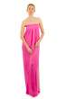Woman in fashion dress concept on white