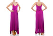 Set of woman dress on white