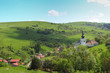 Mountain village in a green valley