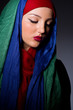 Muslim woman with headscarf in fashion concept