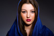Muslim woman with headscarf in fashion concept