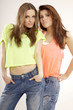 Photo: Two girl friends - blond and brunette Two girl friends - blond and brunette