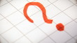 Hand drawing punctuation marks on paper macro