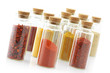 Spices in bottles