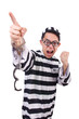 Funny convict isolated on the white