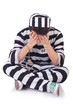 Funny convict isolated on the white