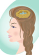 Girl with nest