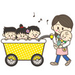 Illustration: 保育園 お散歩 保育園 お散歩