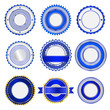 Vektor: Set of badges, labels and stickers without text in blue Set of badges, labels and stickers without text in blue
