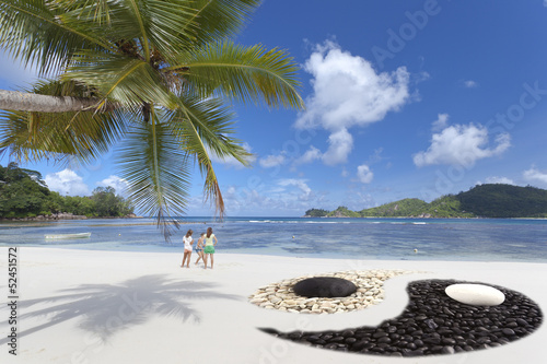 Photo: plage yin yang aux Seychelles plage yin yang aux Seychelles
