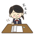 ブレザーの学生　居眠り