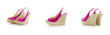 Set of woman shoes isolated on the white