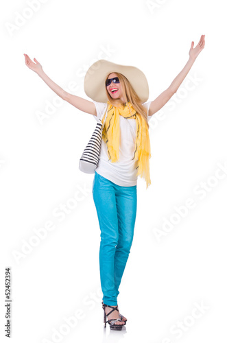 Photo: Young woman in summer clothing Young woman in summer clothing