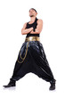 Rap dancer isolated on the white