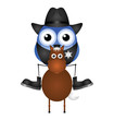 American Cowboy sat on his horse