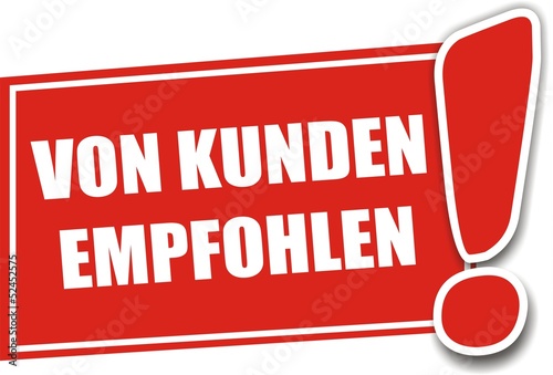 Vector: étiquette von kunfen empfohlen étiquette von kunfen empfohlen