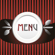 Copertina per Menu con piatto e posate.