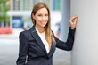 Neautiful female executive in an urban setting