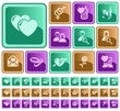 Vector: Love and dating button set Love and dating button set
