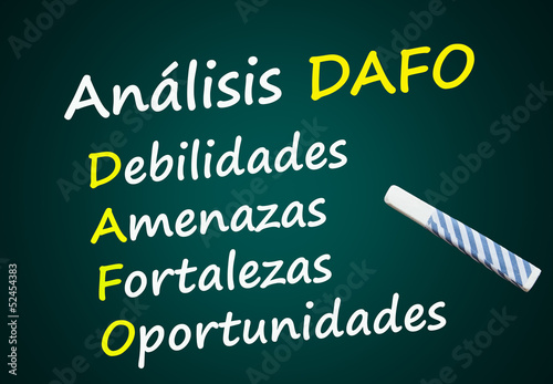 Illustration: Análisis DAFO: Debilidades, Amenazas, Fortalezas, Oportunidades Análisis DAFO: Debilidades, Amenazas, Fortalezas, Oportunidades