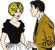Ilustracion de una pareja de enamorados