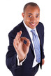 Photo: African American business man making ok gesture with the hand - African American business man making ok gesture with the hand -