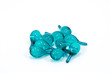 Hair vitamin serum capsule on white background